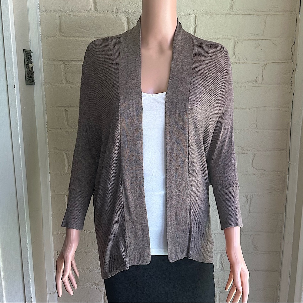 Express size small tan brown boho comfy stretch slouch cardigan